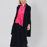 Daniela Gregis Punto Bianco Lavato Coat Blu Navy / One size