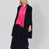 Daniela Gregis Punto Bianco Lavato Coat Blu Navy / One size