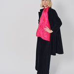 Daniela Gregis Punto Bianco Lavato Coat Blu Navy / One size