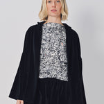 Daniela Gregis Gladiolo Bianco Lavata Jacket Blu Navy / One size