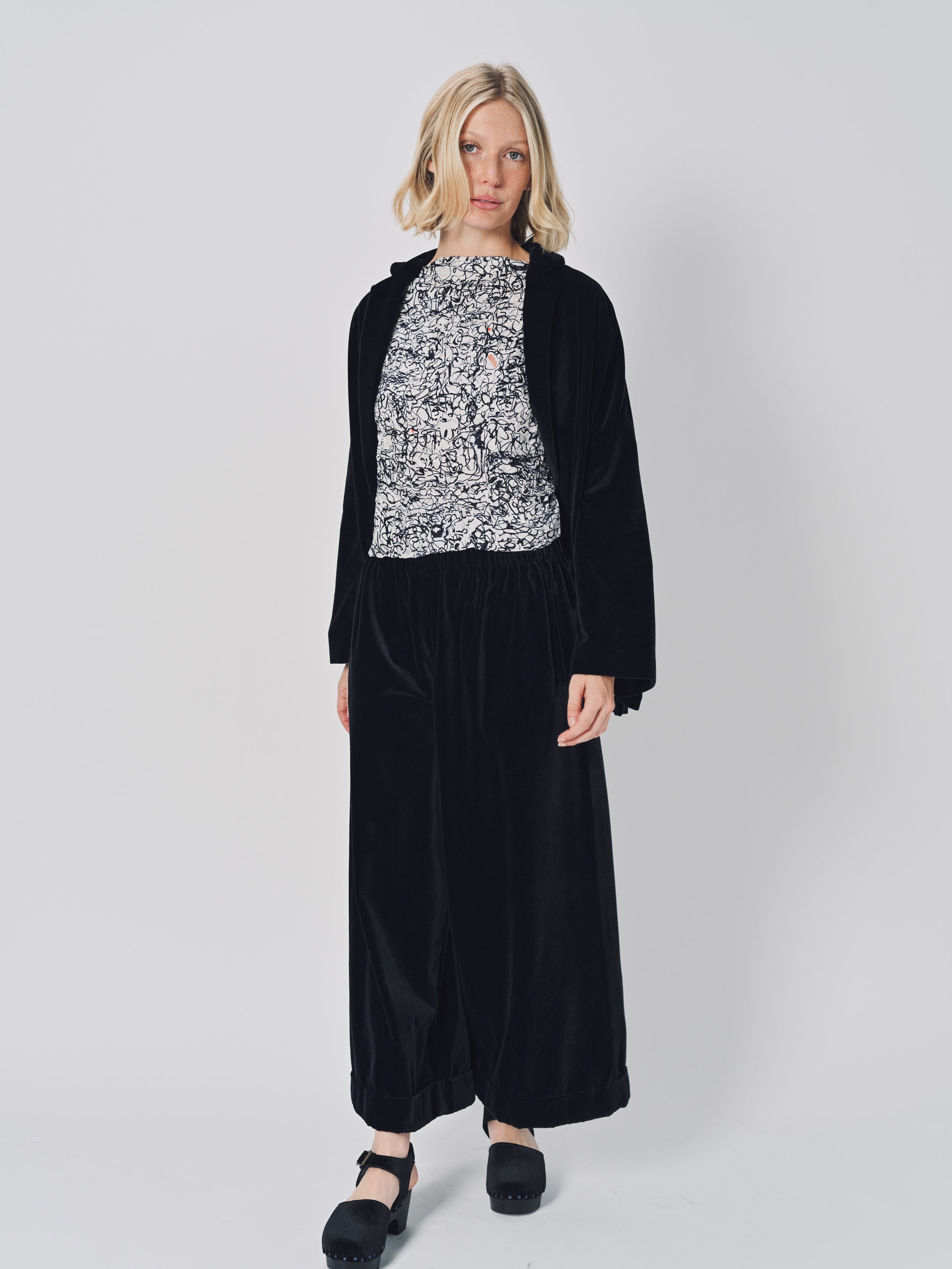 Daniela Gregis Gladiolo Bianco Lavata Jacket Blu Navy / One size