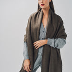 Denis Colomb Mongolian Nubby Stole Cappucino / One size