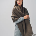 Denis Colomb Mongolian Nubby Stole Cappucino / One size