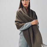 Denis Colomb Mongolian Nubby Stole Cappucino / One size