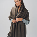 Denis Colomb Mongolian Nubby Stole Cappucino / One size