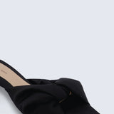 Coupole Knotted Open Toe - Deep Black