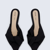 Coupole Knotted Open Toe - Deep Black