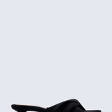 Coupole Knotted Open Toe - Deep Black