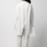 Dusan Open Back Linen Blazer