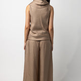 Dusan Cowl Neck Sleeveless Top
