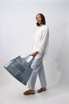 Blue Sharp Edge Traveling Bag