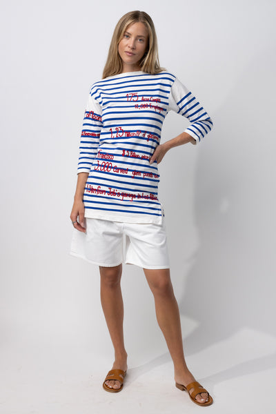 3/4 Cupertino Stripe Top
