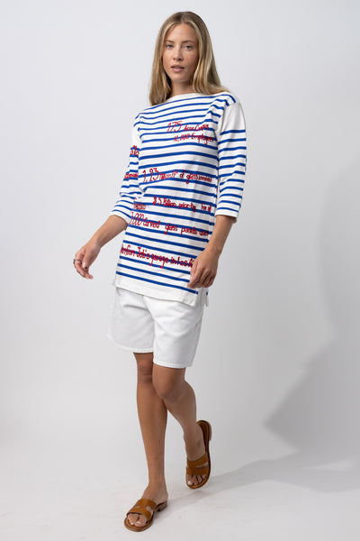 3/4 Cupertino Stripe Top