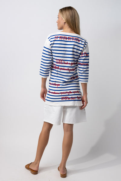 3/4 Cupertino Stripe Top