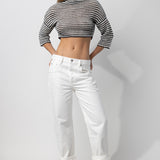 Dahlia Bow Leg Jean in Iris