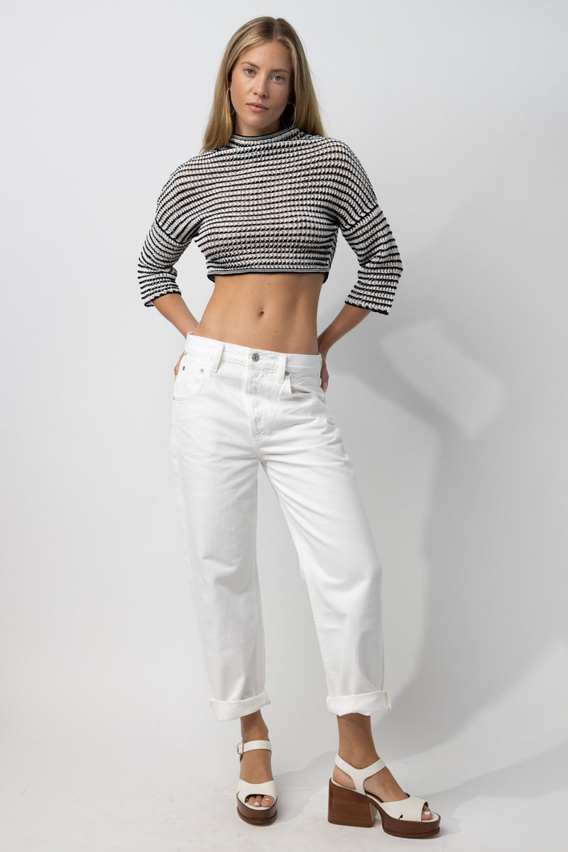 Dahlia Bow Leg Jean in Iris