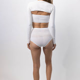 Azzedine Alaia Blanc Two-Piece Swimsuit