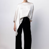 Dusan Velvet Wide Leg Pants with Belt