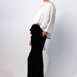 Dusan Velvet Wide Leg Pants with Belt