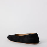 Andre Ballerina Flat Shoe in Black Calf Hair