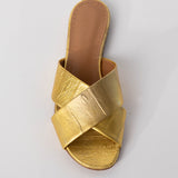 Alexa Wagner Gold Gilda Slide