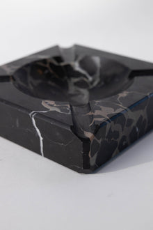 Large Stone Black Ashtray