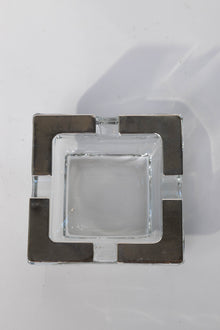 Sterling Silver and Glass Ashtray