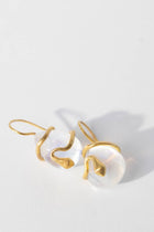 22K Yellow Gold Rainbow Moonstone Snake Cabochons