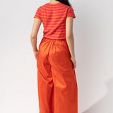 Silk Trouser with Pockets and self-tie waist