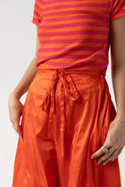 Silk Trouser with Pockets and self-tie waist