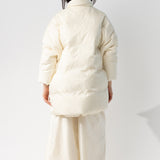 Washed Nylon Down Coat with Pockets