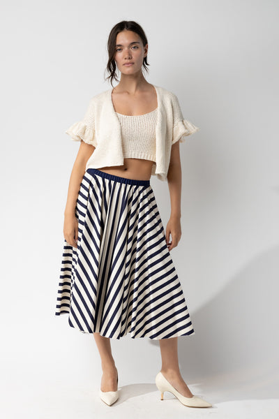 Stripe Cotton Skirt