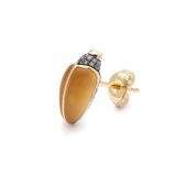 Mini Scarab Citrine Stud