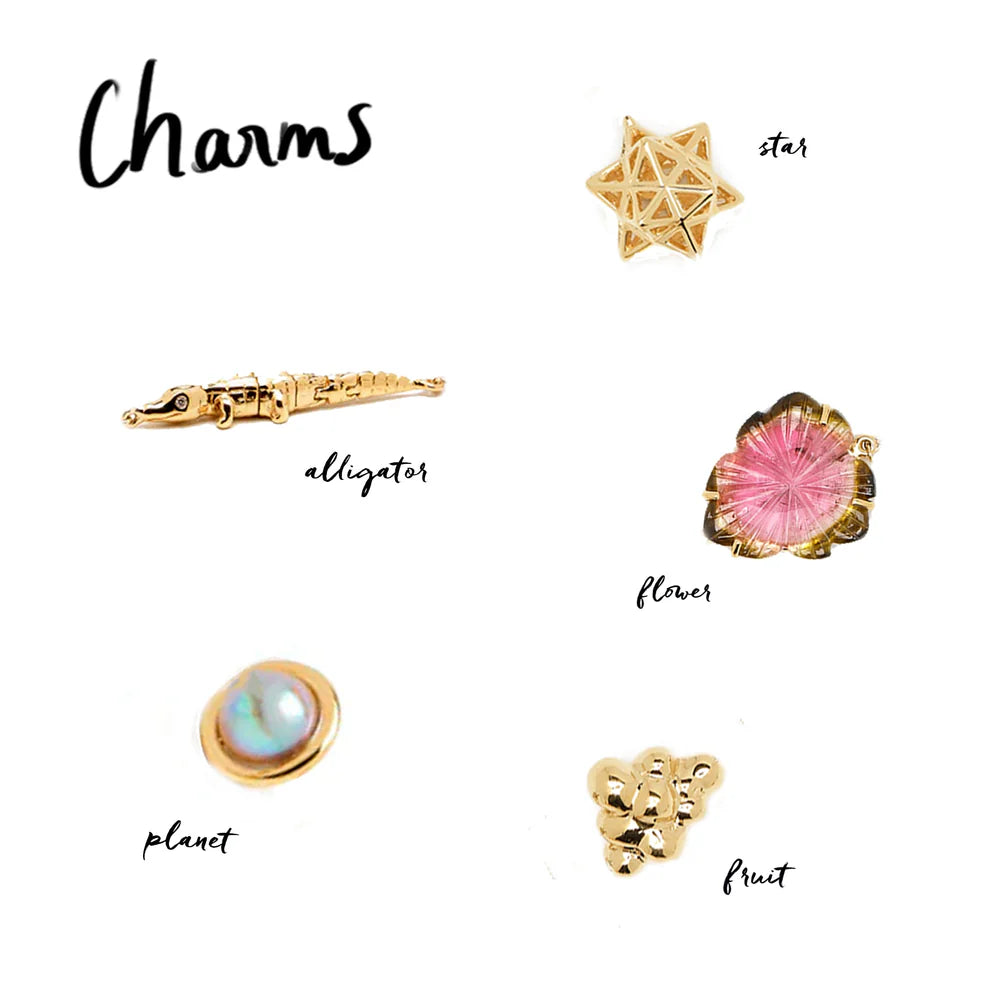 18K Yellow Gold Charm Necklace