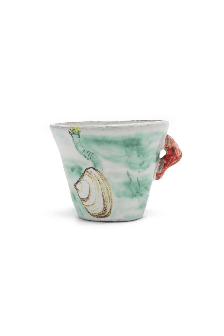 Coral with Bumblebee Espresso Cup