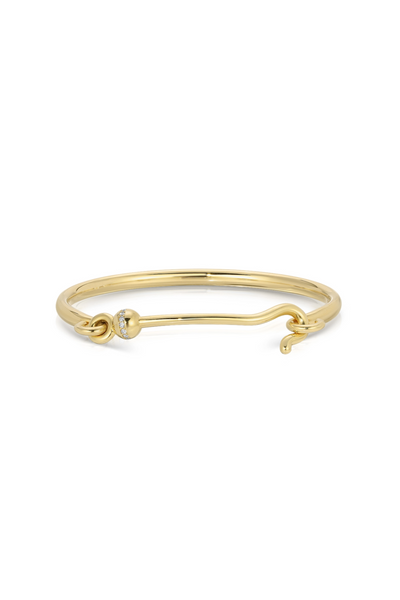 14K Yellow Gold Hook Bangle