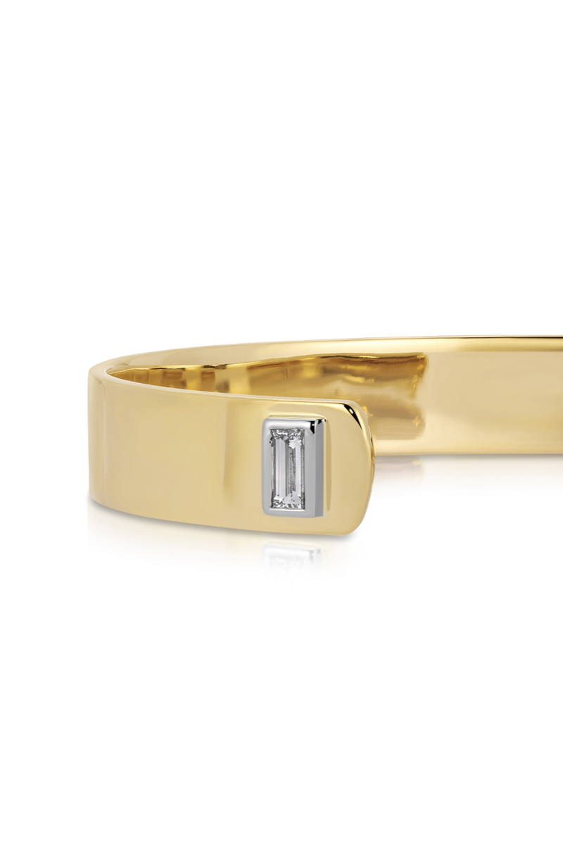 14K Yellow Gold Open Front Bangle