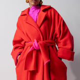 Long Self-Tie Cashmere Coat