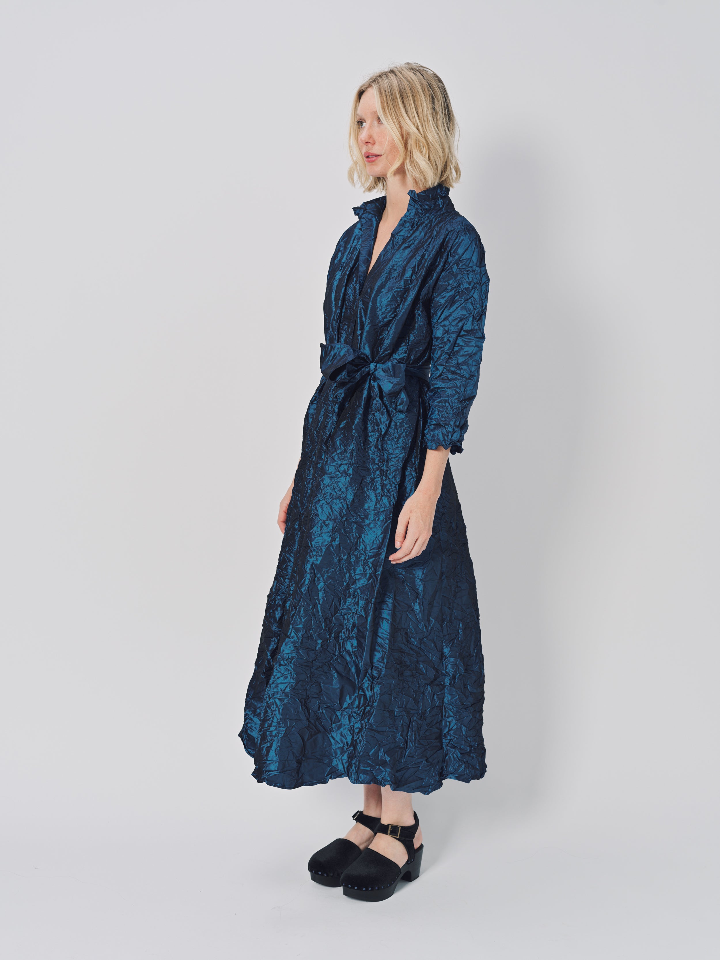 Daniela Gregis Spicchi Colletto Lavato Dress Bluette / One size