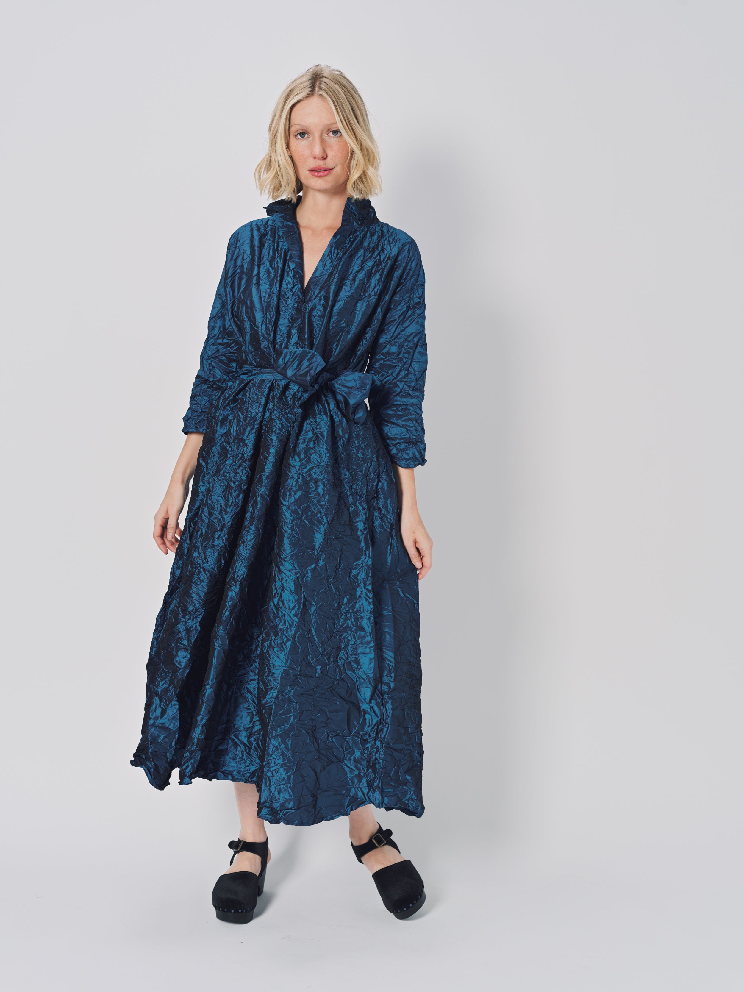 Daniela Gregis Spicchi Colletto Lavato Dress Bluette / One size