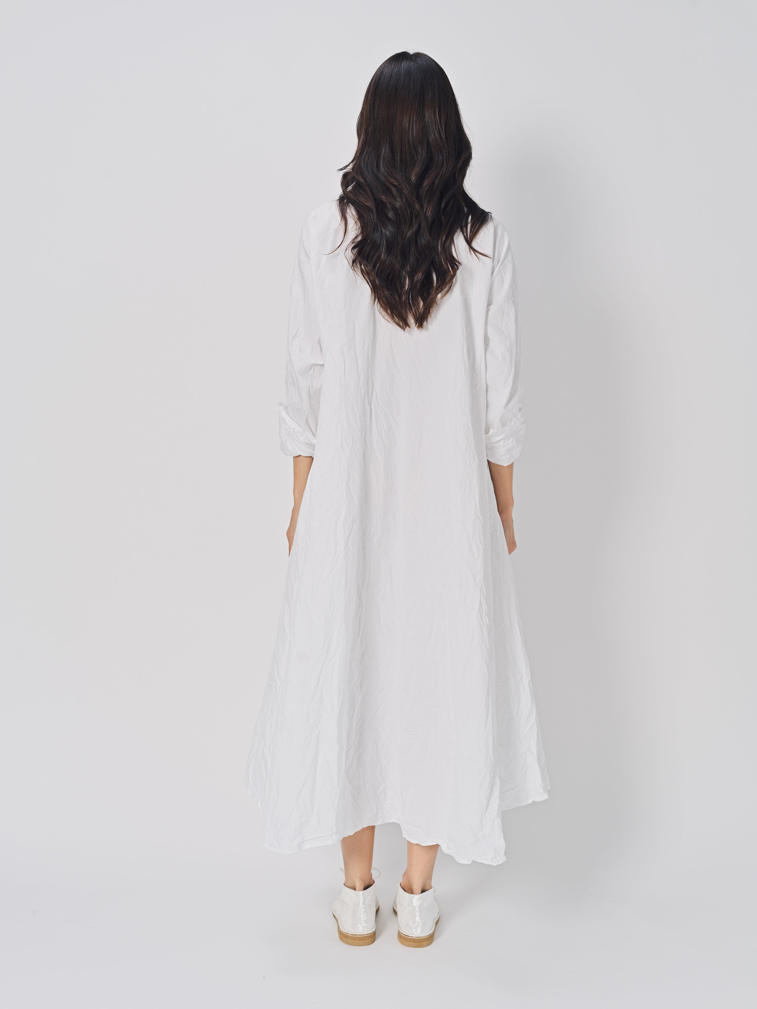 Daniela Gregis Spicchi Mezza Luna Lavato Dress Bianco / One size