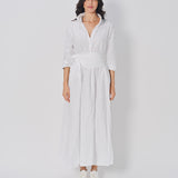 Daniela Gregis Spicchi Colletto Lavato Dress Bianco / One size