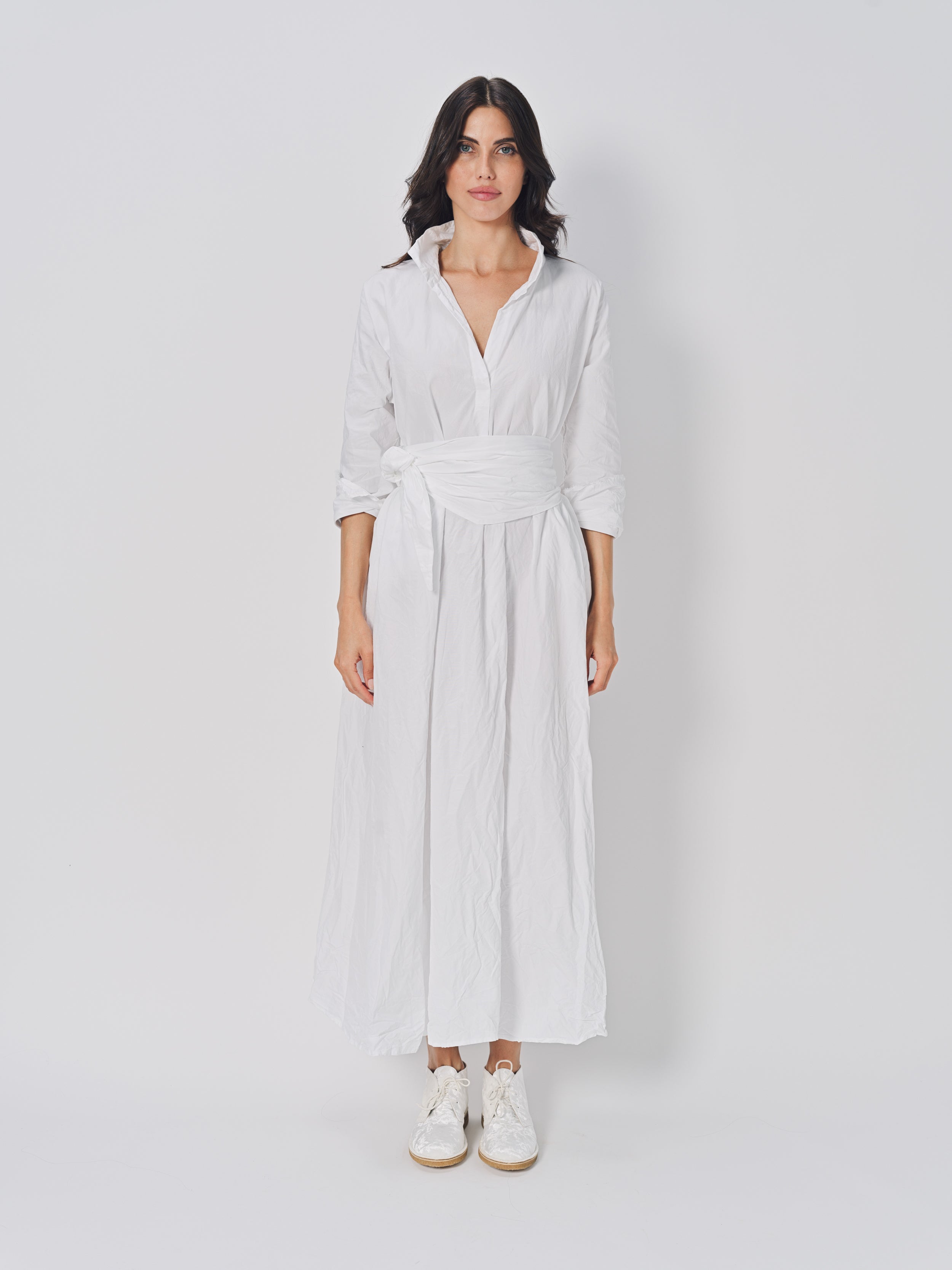 Daniela Gregis Spicchi Colletto Lavato Dress Bianco / One size