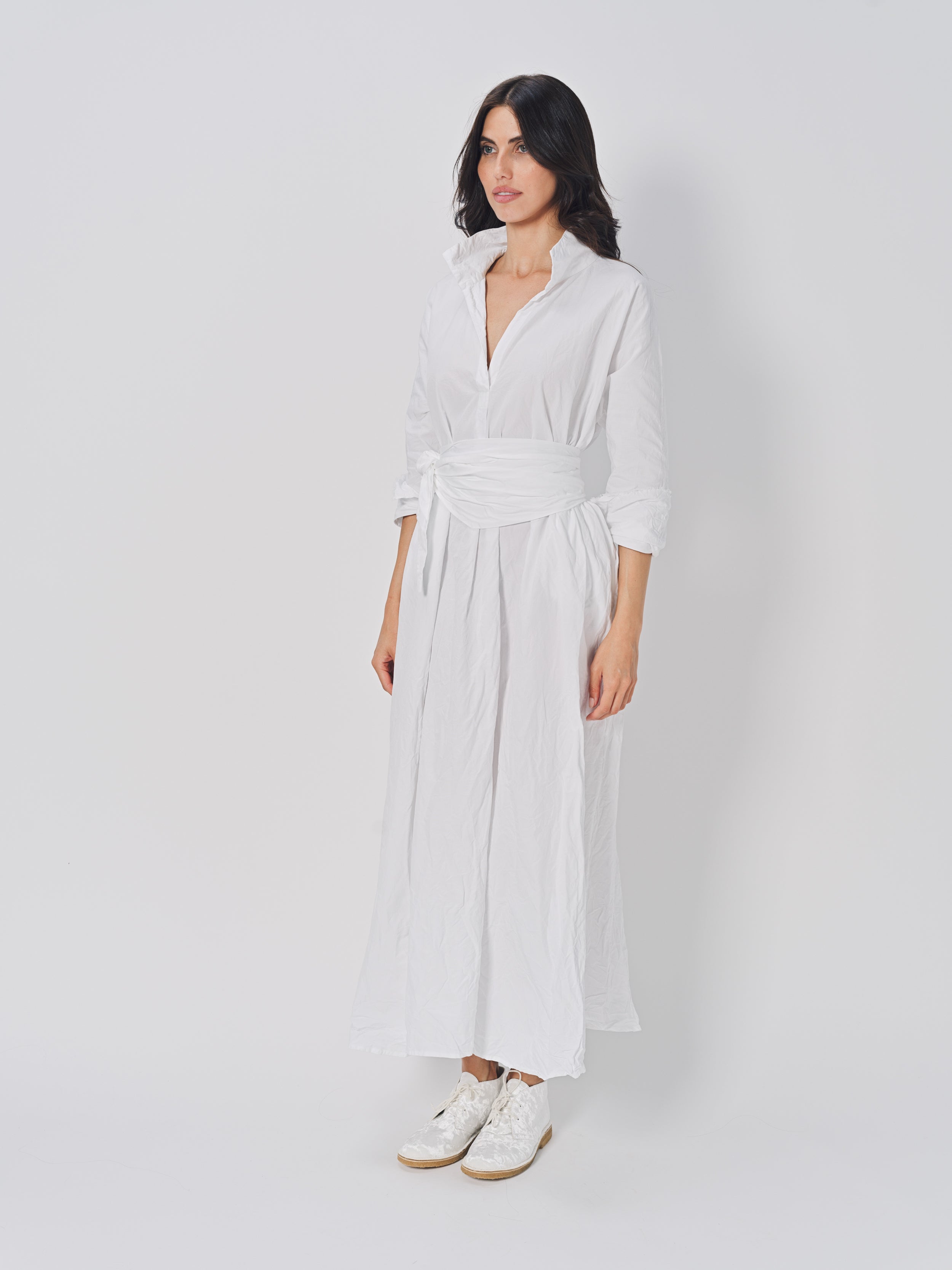 Daniela Gregis Spicchi Colletto Lavato Dress Bianco / One size