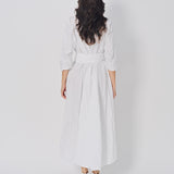 Daniela Gregis Spicchi Colletto Lavato Dress Bianco / One size
