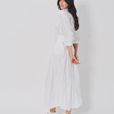 Daniela Gregis Spicchi Colletto Lavato Dress Bianco / One size