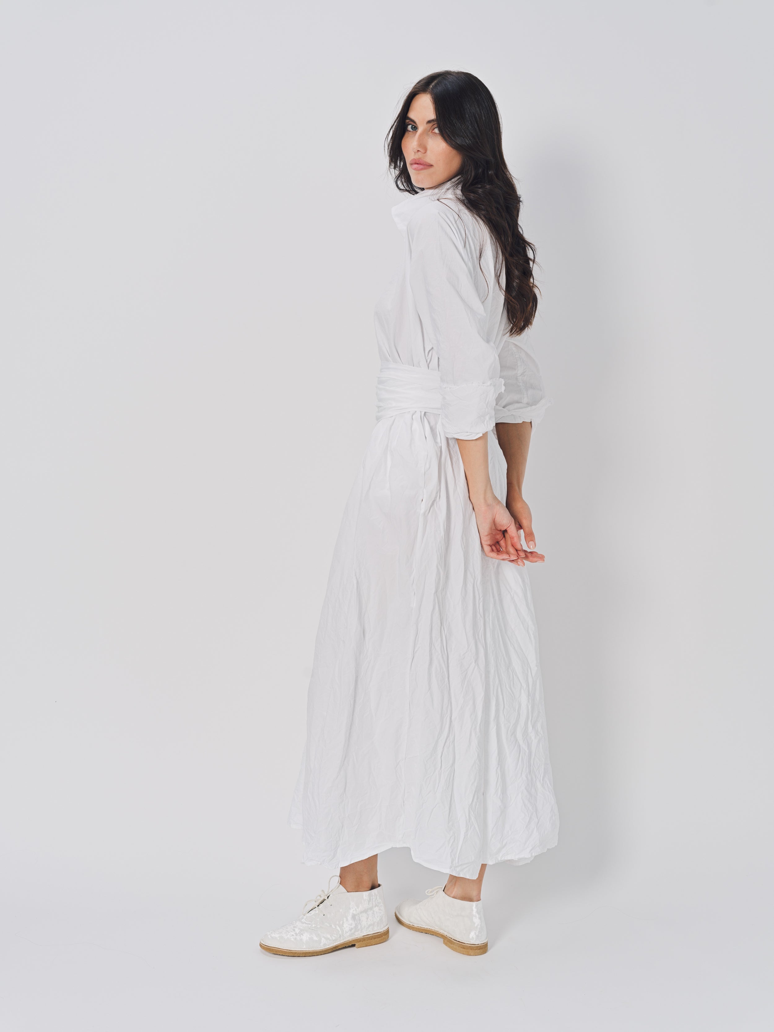 Daniela Gregis Spicchi Colletto Lavato Dress Bianco / One size