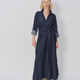 Daniela Gregis Spicchi Colletto Lavato Dress Blu Scuro / One size