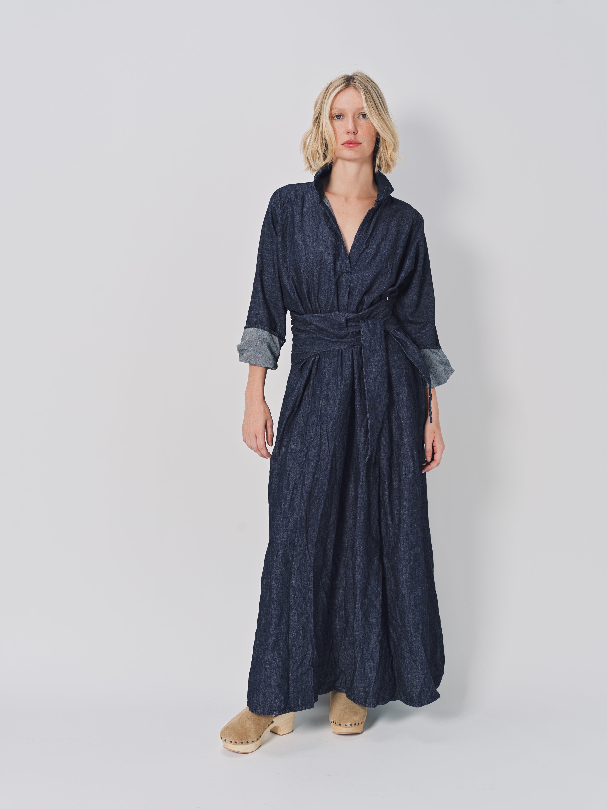 Daniela Gregis Spicchi Colletto Lavato Dress Blu Scuro / One size