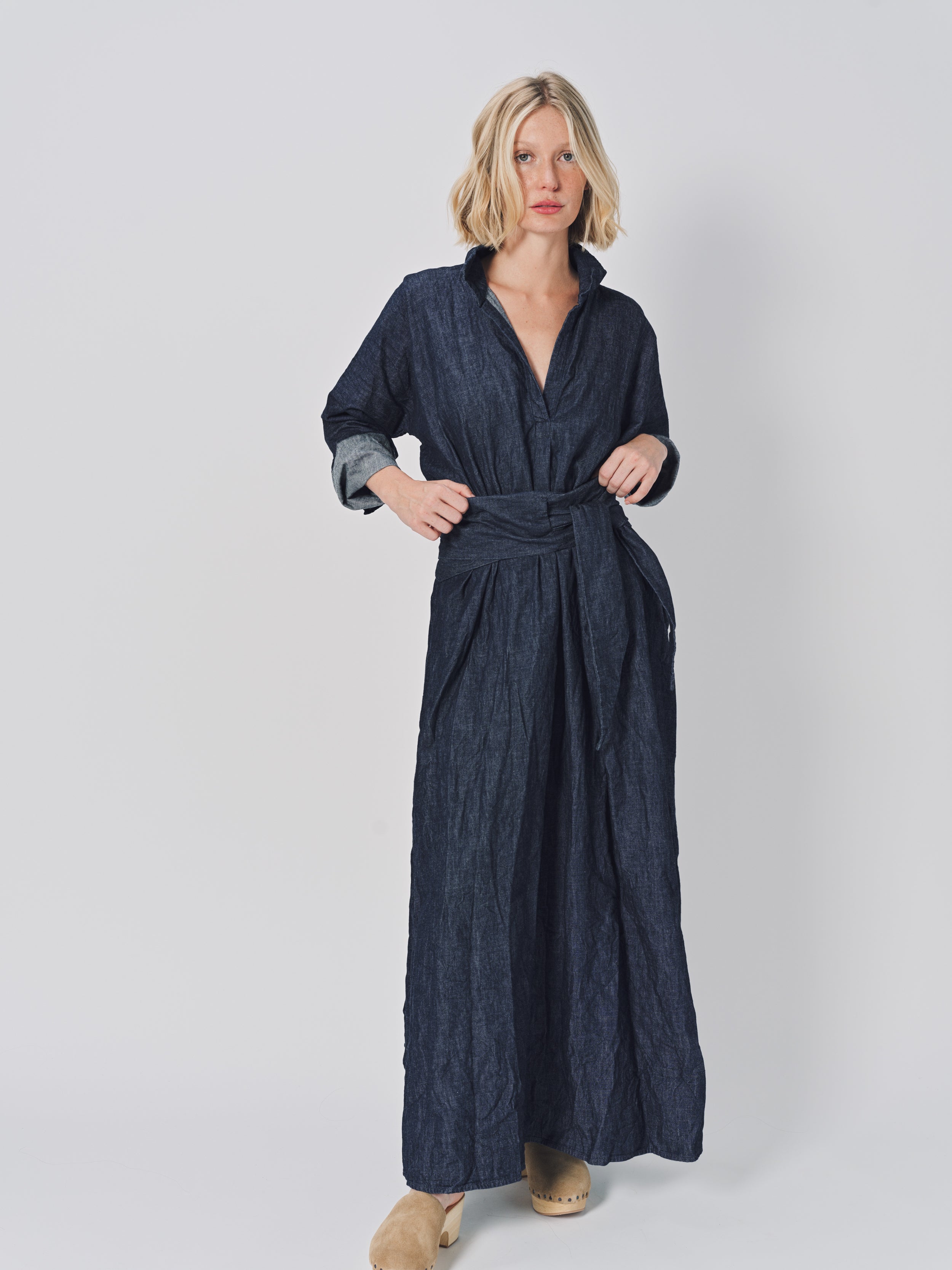 Daniela Gregis Spicchi Colletto Lavato Dress Blu Scuro / One size